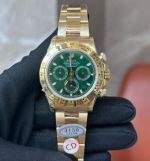 Luxury Clean Factory Gold Rolex Daytona Green Dial Replica 4130 Mechanical Movement Watch
